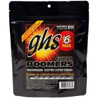 GHS GBM-5 Boomers Multi-Packs Medium pack de 6 jeux de cordes pour guitare