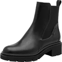 Tamaris Bottine femme modèle Chelsea, matière effet mat, semelle profilée, version vegan, référence 1-25425-47, taille : 37 EU, couleur : noir