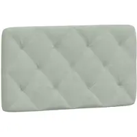 vidaXL Coussin de tête de lit gris clair 80 cm velours