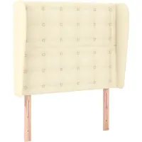 vidaXL Tête de lit avec oreilles Crème 93x23x118/128 cm Similicuir