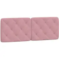 vidaXL Coussin de tête de lit rose 140 cm velours