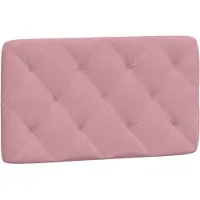 vidaXL Coussin de tête de lit rose 90 cm velours