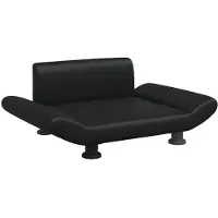 vidaXL Lit pour chien noir 70x45x28 cm similicuir