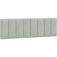 vidaXL Coussin de tête de lit "Hanko" gris clair 160 cm velours