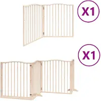 vidaXL Porte pour chien 6 pièces avec porte Pliable 480 cm bois de peuplier