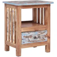 vidaXL Table de chevet 41x30x50 cm bois d'acajou massif