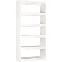vidaXL Bibliothèque/Séparateur de pièce Blanc 80x30x167,4cm Pin massif