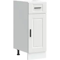 vidaXL Armoire basse de cuisine Porto Blanc Matériau dérivé du bois
