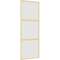 vidaXL Porte coulissante Golden 76x205 cm Mat verre ESG et aluminium
