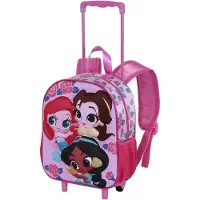 KARACTERMANIA Sac à Dos à Roulettes Disney Princess Flowers 3d 34x26x13 Cm 11.50l
