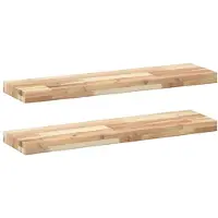 vidaXL Étagères flottantes 2 pcs 100x20x4 cm acacia massif non traité