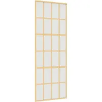 vidaXL Porte coulissante Golden 76x205 cm Mat verre ESG et aluminium