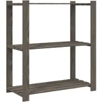 vidaXL Étagère de stockage avec 3 étagères Gris 80x38x90 cm Pin massif