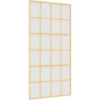 vidaXL Porte coulissante Golden 102,5x205 cm Mat verre ESG et aluminium