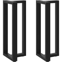 vidaXL Pieds de table de bar en T 2 pcs. noir 50x35x(100-101) cm acier