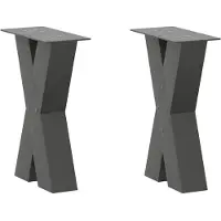 vidaXL Pieds de table basse en X 2 pcs. Anthracite 38x(42-43) cm Acier