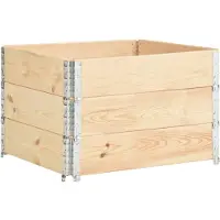 vidaXL Rehausses pour palettes 3 pièces 100 x 100 cm Bois de pin massif