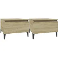 vidaXL Tables d'appoint 2 pcs Chêne sonoma 50x46x35 cm Bois ingénierie