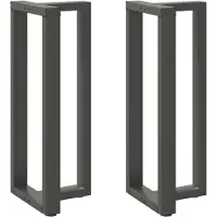 vidaXL Pieds de table de bar en T 2 pcs. Anthracite 40x35x(100-101) cm Acier