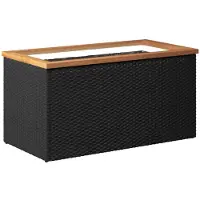 vidaXL Jardinière noir 80x40x40 cm résine tressée