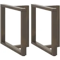 vidaXL Pieds de table de salle à manger en T 2 pcs. Acier naturel 70x35x(72-73) cm Acier