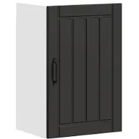 vidaXL Armoire de cuisine suspendue Lucca Noir Matériau dérivé du bois