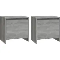 vidaXL Tables de chevet 2 pcs Sonoma gris 45x34x44,5 cm Aggloméré