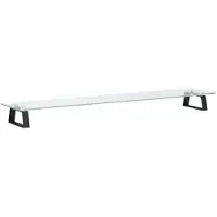 vidaXL Support d'écran noir 100x20x8 cm verre trempé et métal