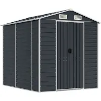 vidaXL Abri de jardin anthracite 191x215x198 cm Acier galvanisé