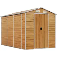 vidaXL Abri de jardin brun clair 191x300x198 cm Acier galvanisé
