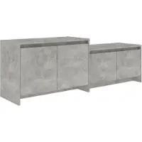 vidaXL Armoire TV gris béton 146,5x35x50 cm Matériau dérivé du bois