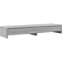 vidaXL Support d'écran avec tiroirs Gris Sonoma 100x27x15 cm