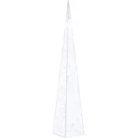 vidaXL Cône lumineux LED acrylique Déco 60 cm bleu