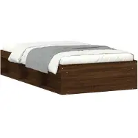 vidaXL Cadre de lit marron aspect chêne 90x200 cm