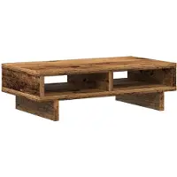 vidaXL Support d'écran imitation vieux bois 50x27x15 cm Matériau dérivé du bois