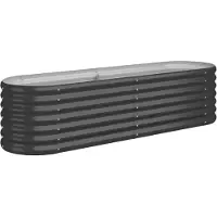 vidaXL Lit surélevé de jardin Acier galvanisé Anthracite