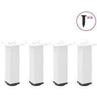 vidaXL Pieds de table basse 4 pcs. Blanc 30-32 cm Acier