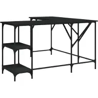 vidaXL Bureau noir 139x139x75 cm Bois composite