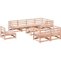 vidaXL Ensemble de 9 canapés de jardin en bois massif de douglas