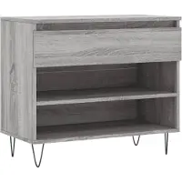 vidaXL Armoire à chaussures Sonoma gris 70x36x60 cm Bois d'ingénierie