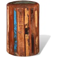vidaXL Tabouret en vieux bois massif
