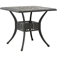 vidaXL Table de jardin bronze 80x80x75 cm fonte d'aluminium
