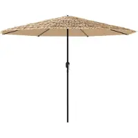 vidaXL Parasol avec mât en acier brun 388x388x248 cm