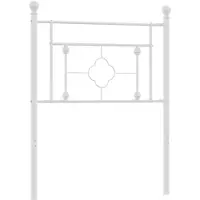 vidaXL Tête de lit de rechange en métal blanc 75 cm