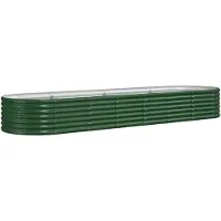 vidaXL -Planungsbox 296x80x36 cm Pulver -Stahlgrün