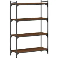 vidaXL Bibliothèque 4 niveaux chêne marron 80x30x120cm bois ingénierie