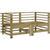 vidaXL Canapés d'angle de jardin 2 pcs. Bois de pin imprégné