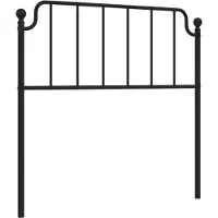 vidaXL Tête de lit en métal noir 100 cm