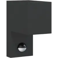 vidaXL Applique murale d'extérieur avec capteur Noir Fonte d'aluminium