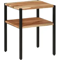 vidaXL Table d’appoint 35x35x45 cm bois massif d'acacia et fer